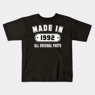 Made In 1992 All Original Parts Kids T-Shirt